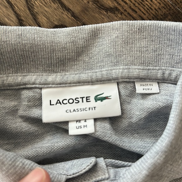 Lacoste Grey Polo - Men’s Medium- From Harry Rosen - Picture 3 of 6